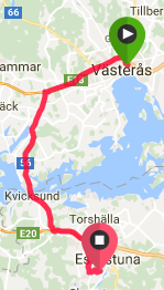 Västerås till Eskilstuna