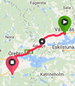 Bilresa Västerås till Hallsberg